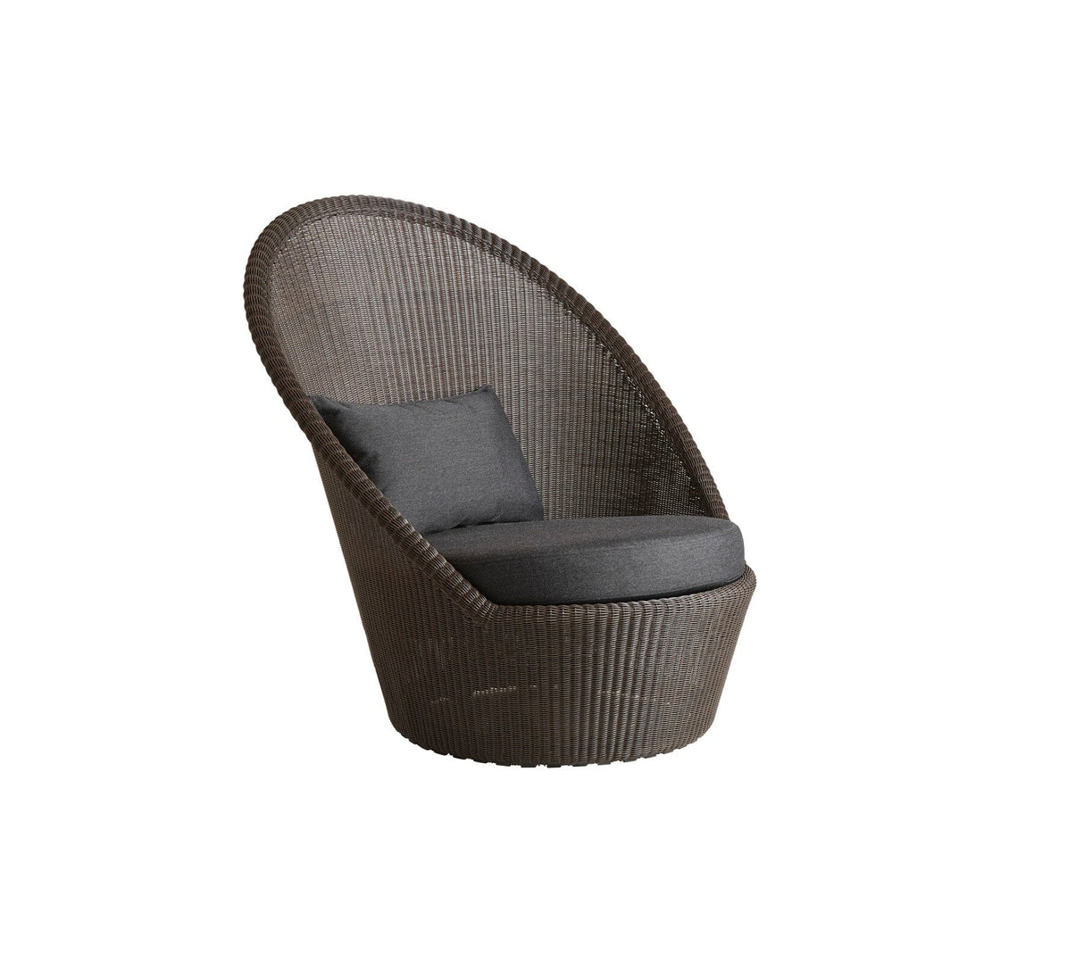 Cane-line Kingston Sunchair Fauteuil bas Haut dossier avec roues (5448), coussins en sus