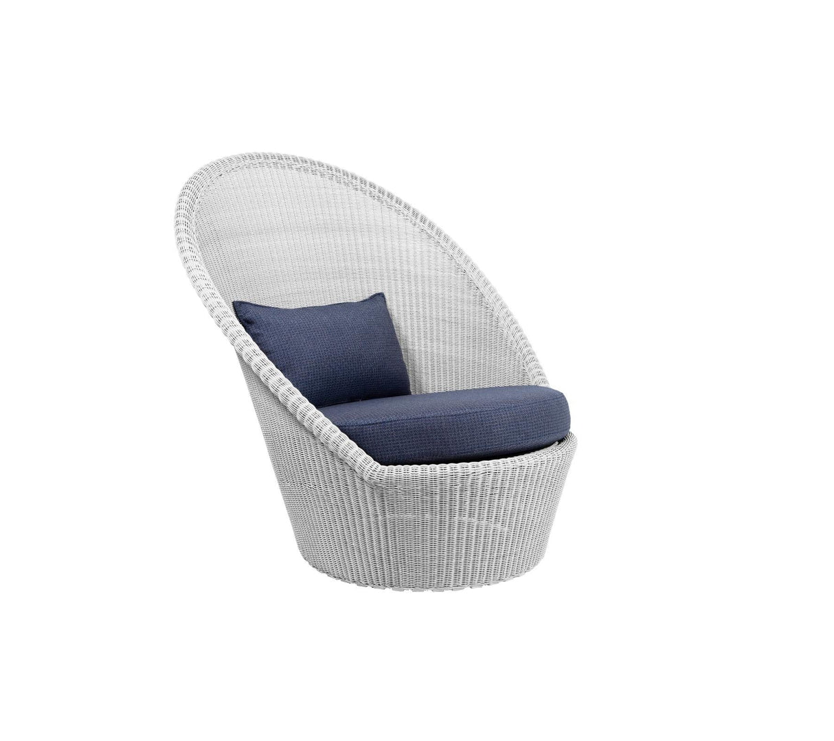 Cane-line Kingston Sunchair Fauteuil bas Haut dossier avec roues (5448), coussins en sus