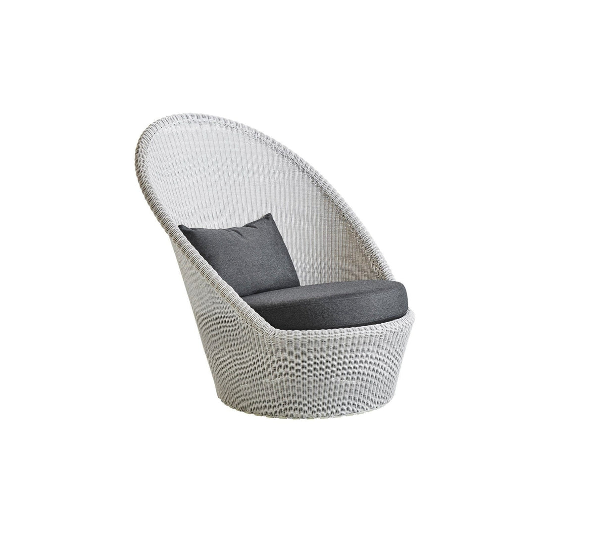 Cane-line Kingston Sunchair Fauteuil bas Haut dossier avec roues (5448), coussins en sus
