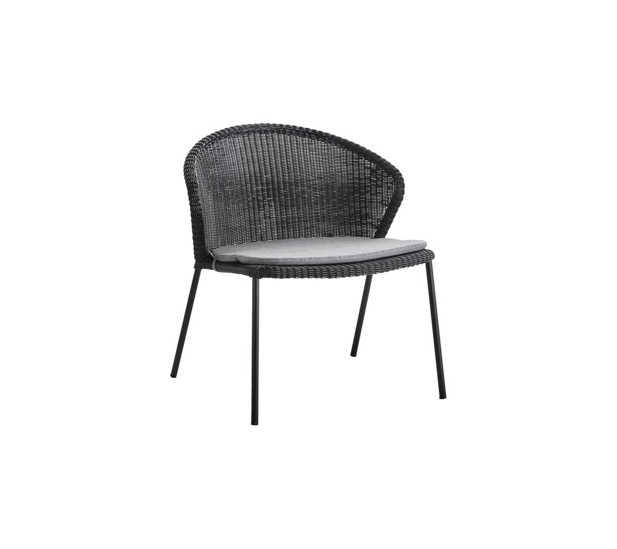 Cane-line Lean Fauteuil bas lounge empilable (5413), coussin en sus