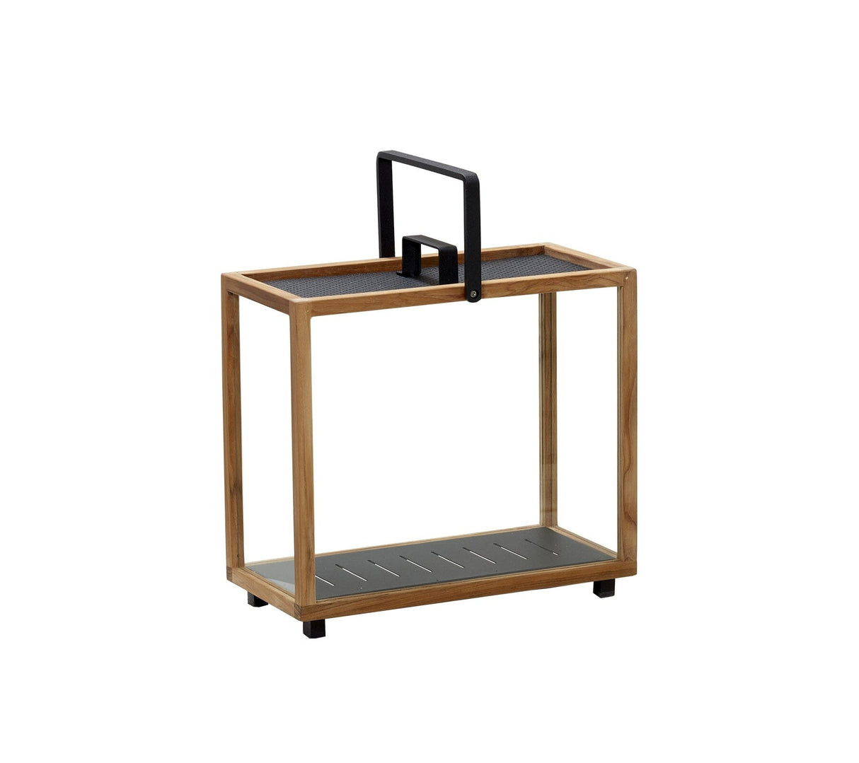 Cane-line Lighthouse Lanterne rectangulaire (5726) Teak (teck) avec Lava grey (Aluminium)