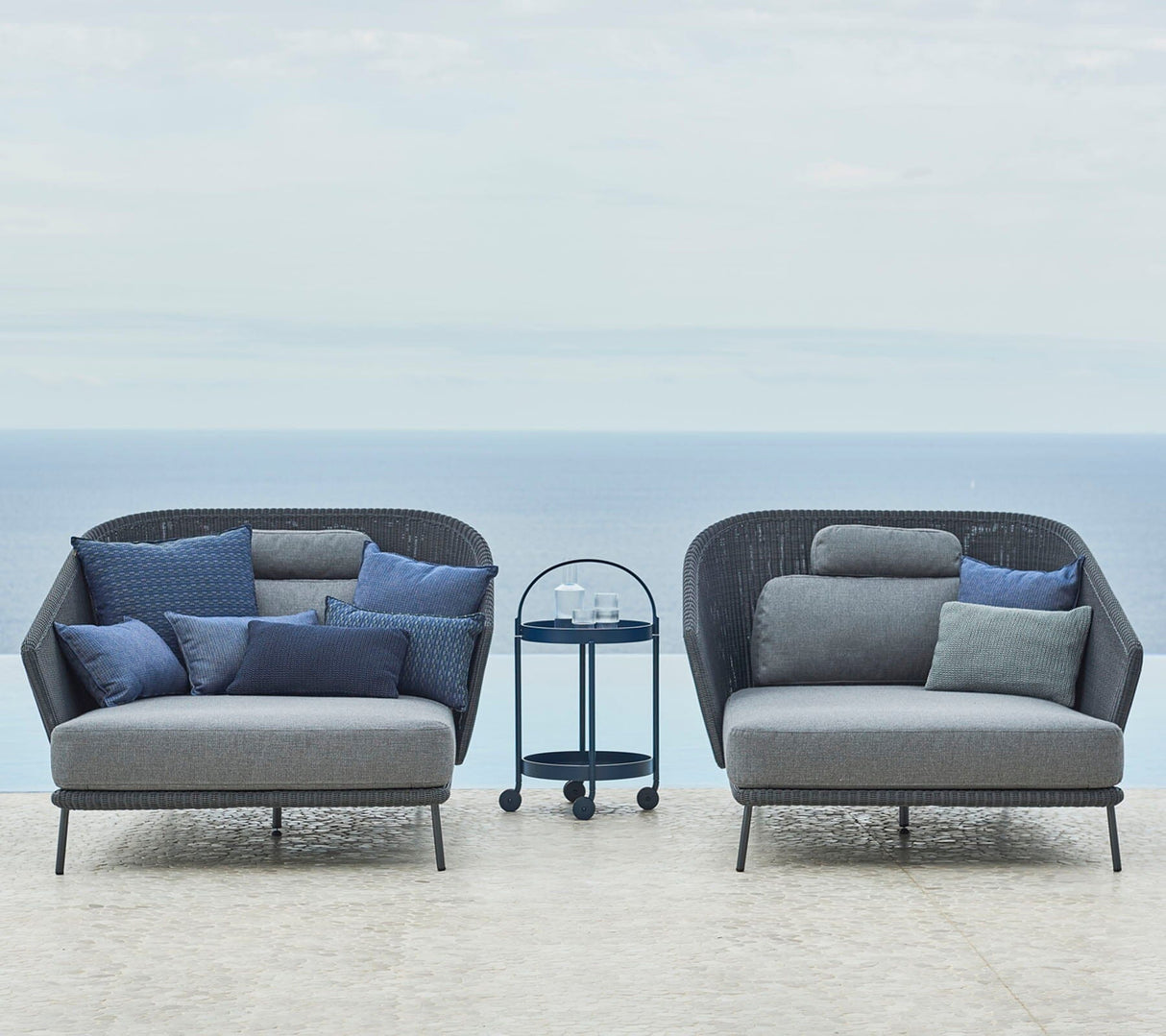 Cane-line Mega Daybed Gauche, coussins inclus (55105)