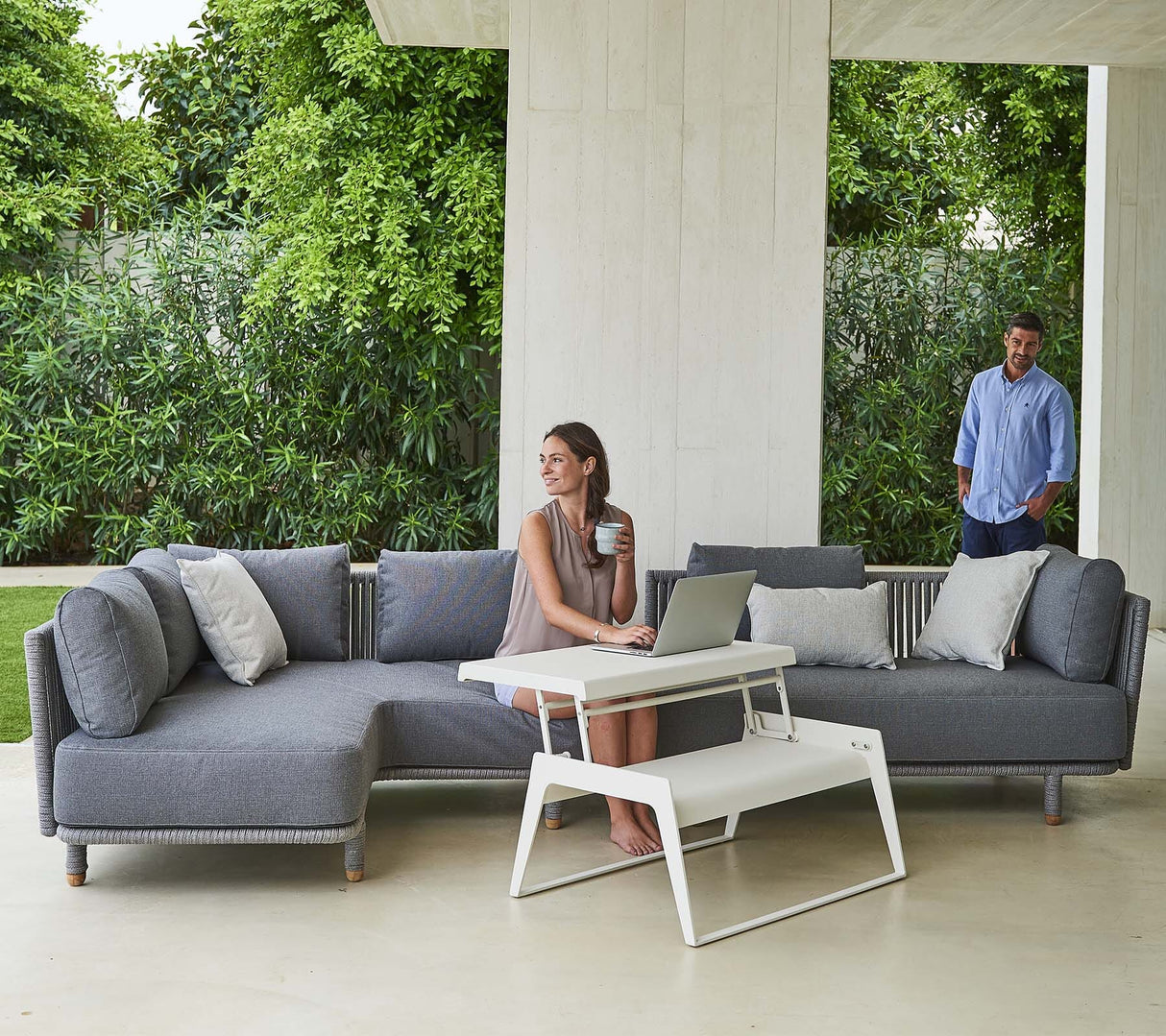 Cane-line Moments Canapé 2 places Module Droite, coussins inclus (7542)