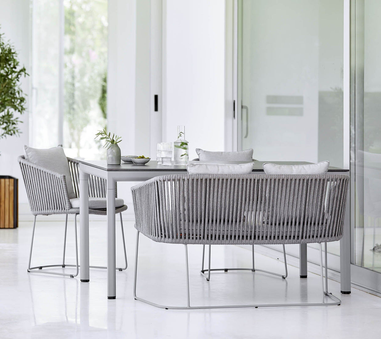 Cane-line Moments Fauteuil repas Pieds Luge, coussins en sus (7441)