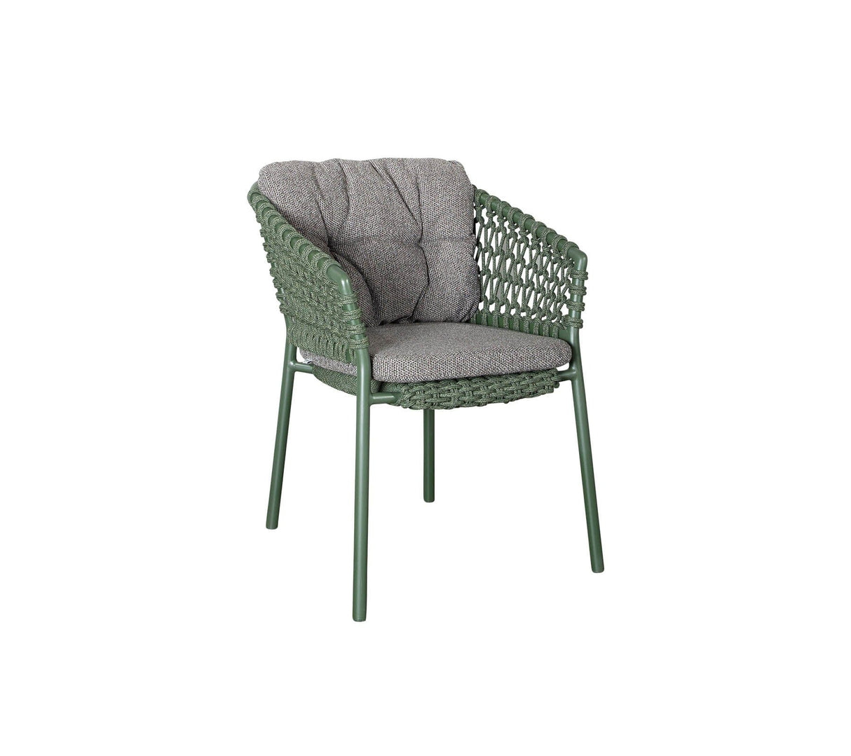Cane-line Ocean Fauteuil repas empilable, coussins en sus (5417) Dark green (Cordes Cane-line Soft Rope)