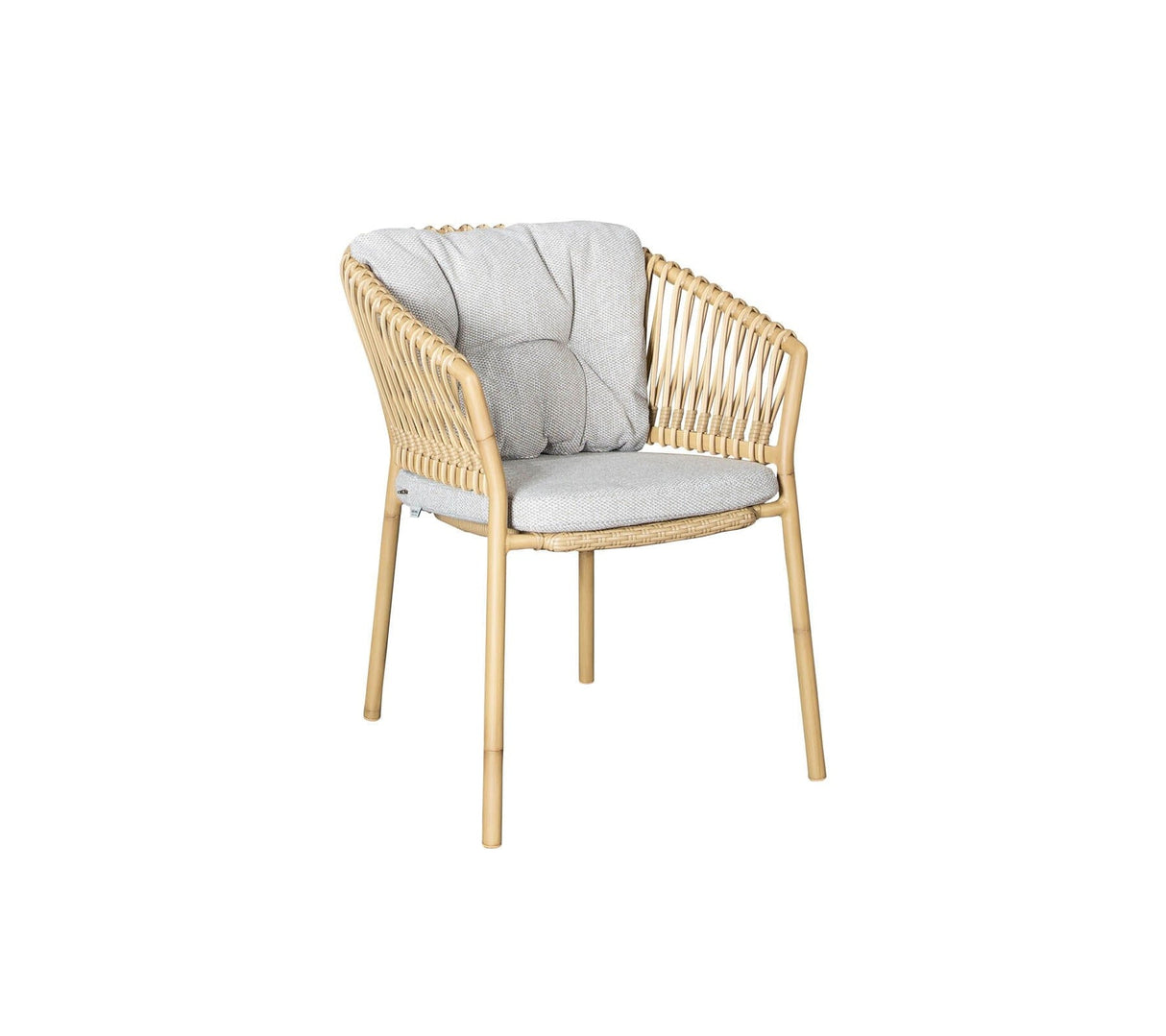 Cane-line Ocean Fauteuil repas empilable, coussins en sus (5417) Natural (Résine tressée, Cane-line Weave)