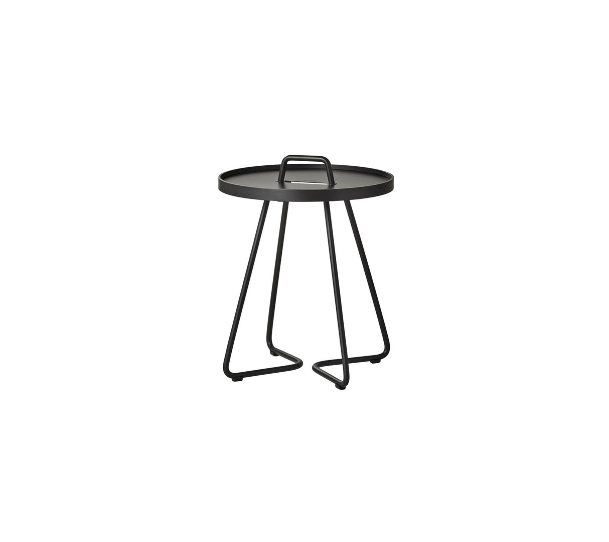Cane-line On-the-move Side Table Extra-Small Ø 37cm H:46.5cm (5062) Black (Aluminium)