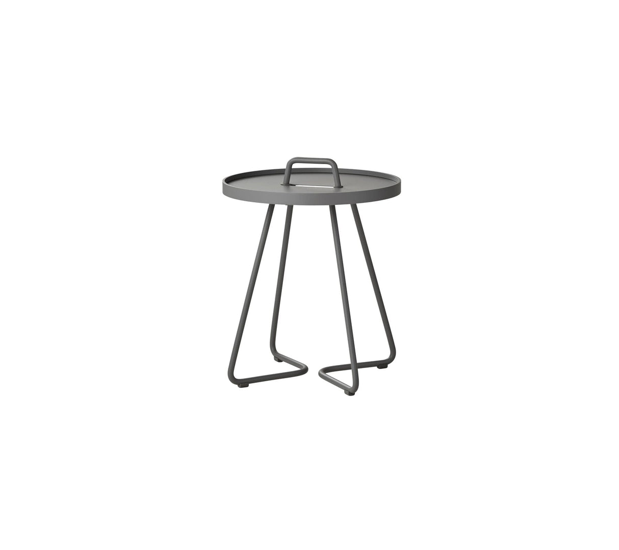 Cane-line On-the-move Side Table Extra-Small Ø 37cm H:46.5cm (5062) Light grey (Aluminium)