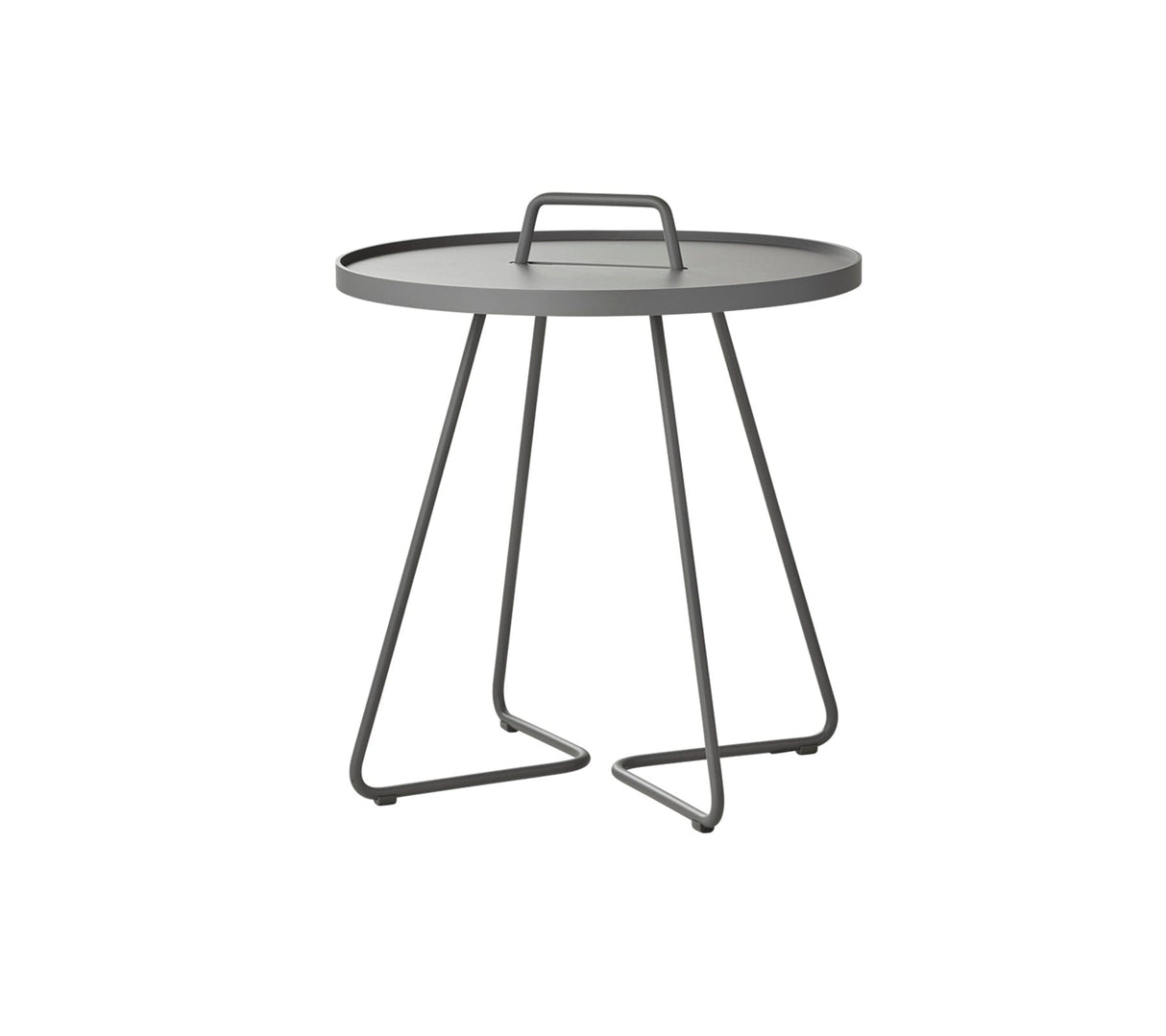 Cane-line On-the-move Side Table Large Ø 52cm H:60cm (5066) Light grey