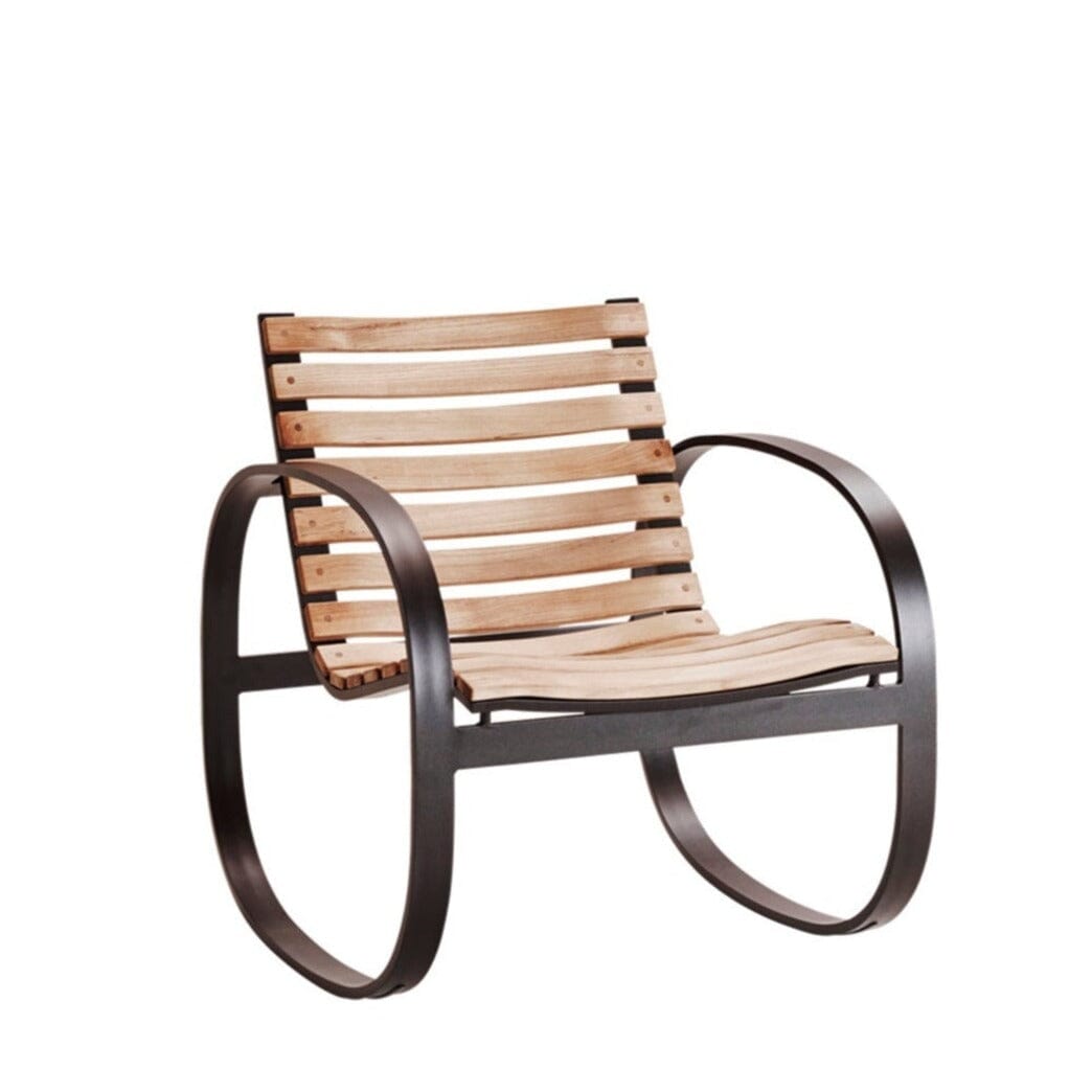 Cane-line Parc Rocking chair (11468) Teak (teck) avec Lava grey (Aluminium)
