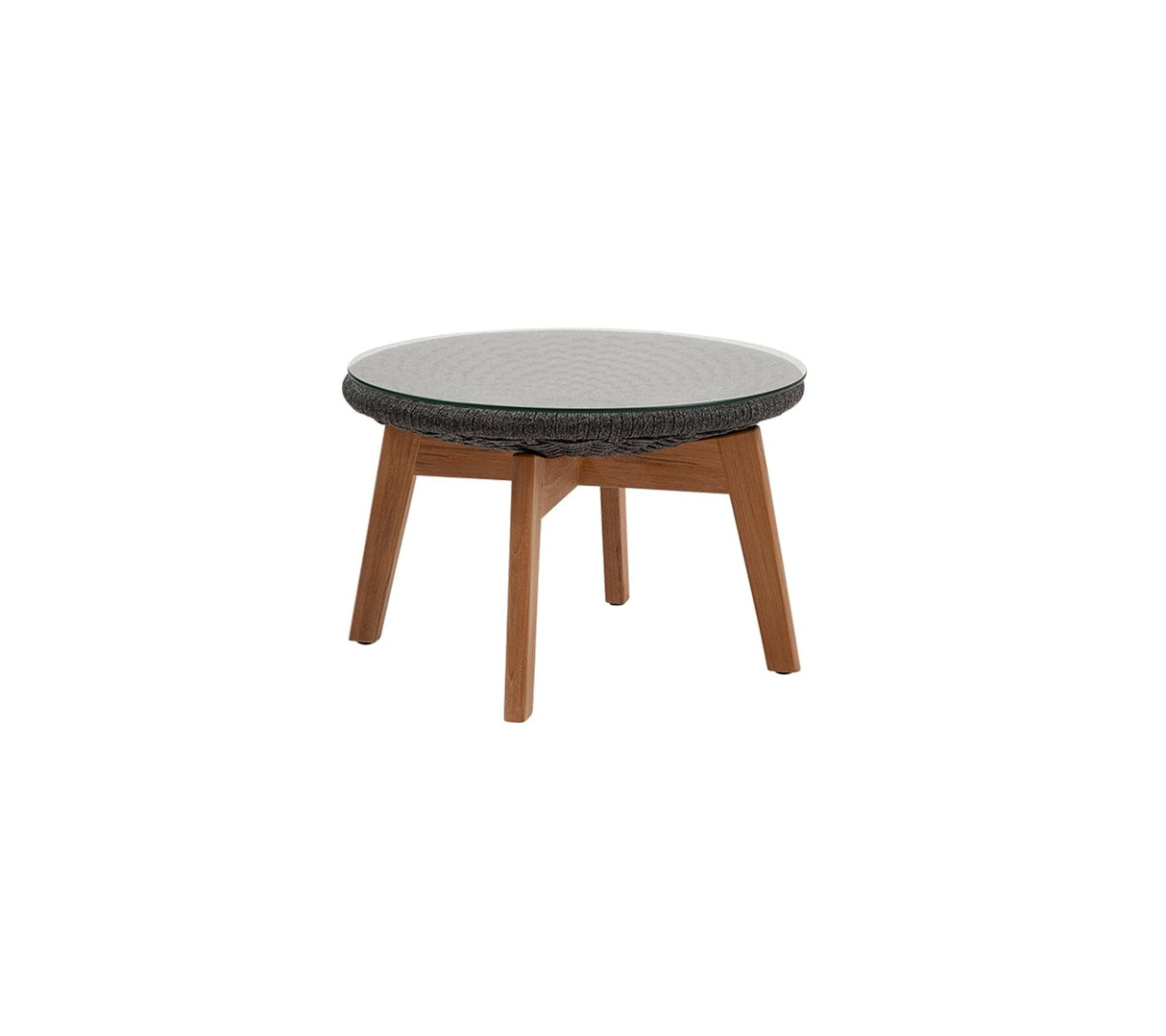 Cane-line Peacock Rope Repose-pieds/Table basse avec pieds en teck, coussin en sus (5358)