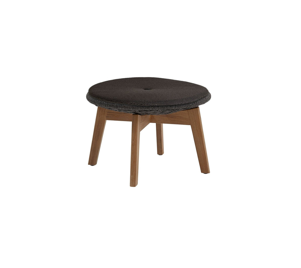 Cane-line Peacock Rope Repose-pieds/Table basse avec pieds en teck, coussin en sus (5358)