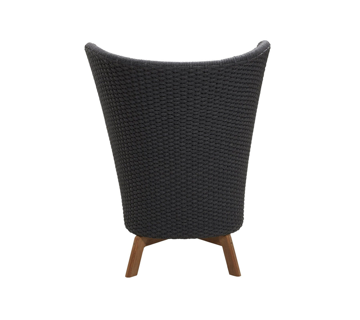 Cane-line Peacock Rope Wing Highback chair Fauteuil Lounge Haut dossier à oreilles avec pieds en teck (5460), coussins inclus