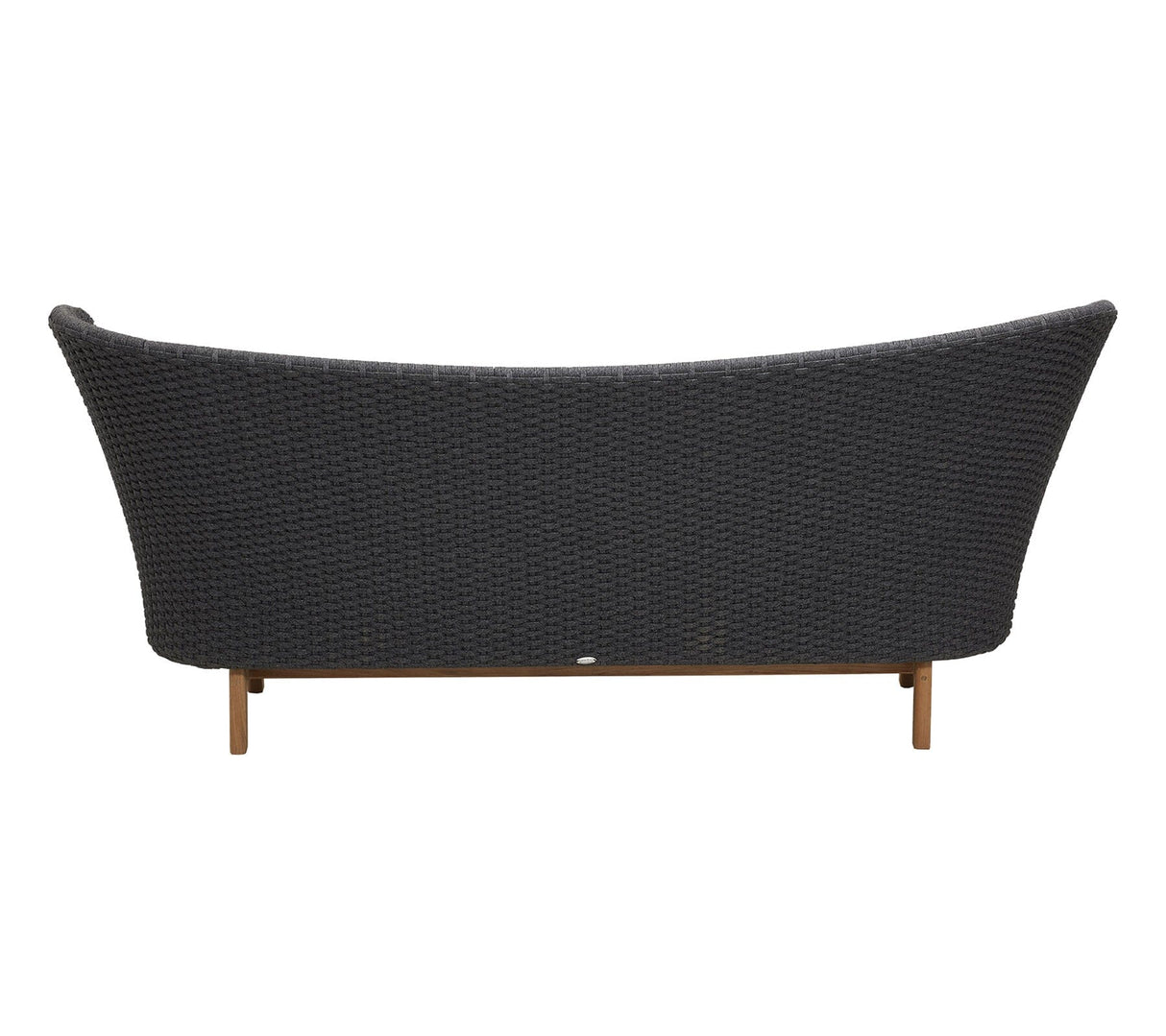 Cane-line Peacock Rope Wing Sofa Canapé 3 places à oreilles avec pieds en teck (5560), coussins inclus