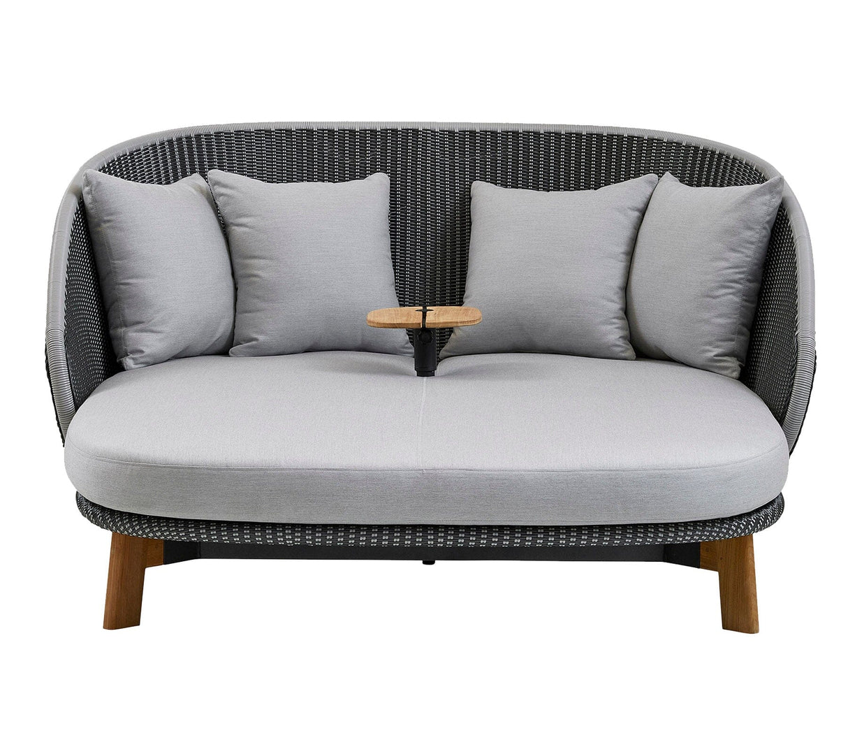 Cane-line Peacock Weave Daybed avec pieds en teck tablette incluse, coussins inclus (5561)