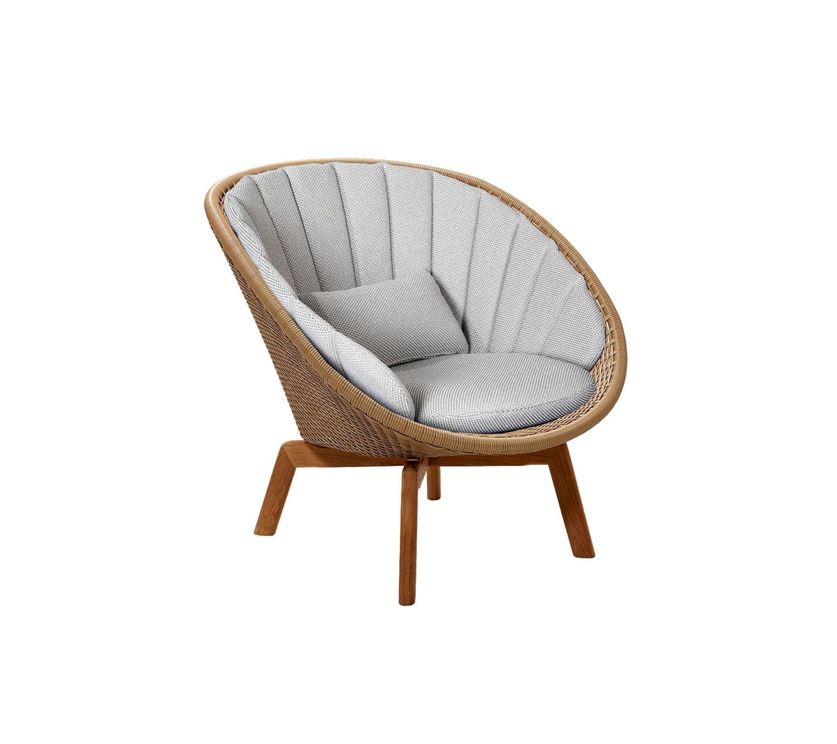 Cane-line Peacock Weave Fauteuil Club Lounge avec pieds en teck (5458)