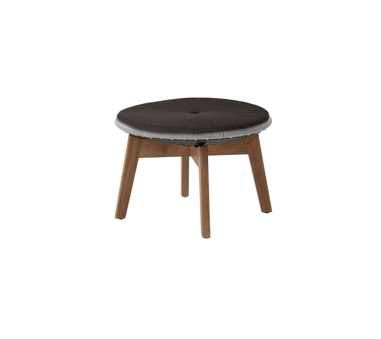 Cane-line Peacock Weave Repose-pieds/Table basse avec pieds en teck, coussin en sus (5358)