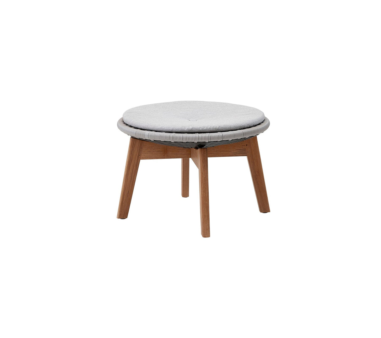 Cane-line Peacock Weave Repose-pieds/Table basse avec pieds en teck, coussin en sus (5358)