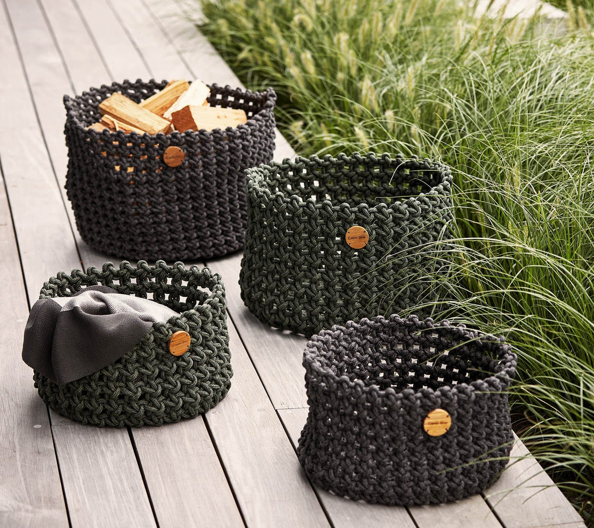 Cane-line Soft Rope Basket Panier Large rond Ø 50cm (5136)