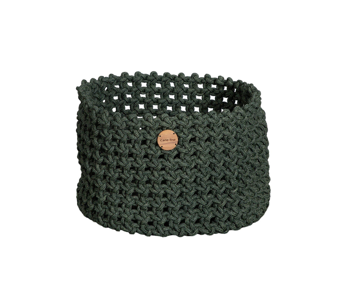 Cane-line Soft Rope Basket Panier Large rond Ø 50cm (5136) Dark green (Cordes Cane-line Soft Rope)