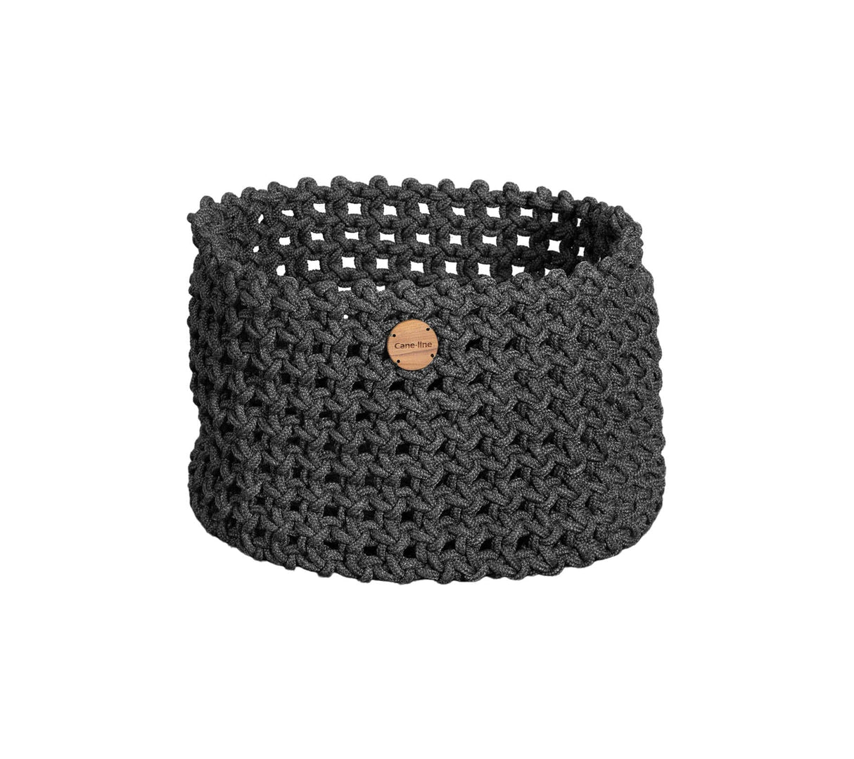 Cane-line Soft Rope Basket Panier Large rond Ø 50cm (5136) Dark grey (Cordes Cane-line Soft Rope)