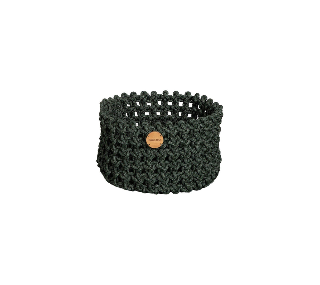 Cane-line Soft Rope Basket Panier medium rond Ø 40cm (5135) Dark green (Cordes Cane-line Soft Rope)
