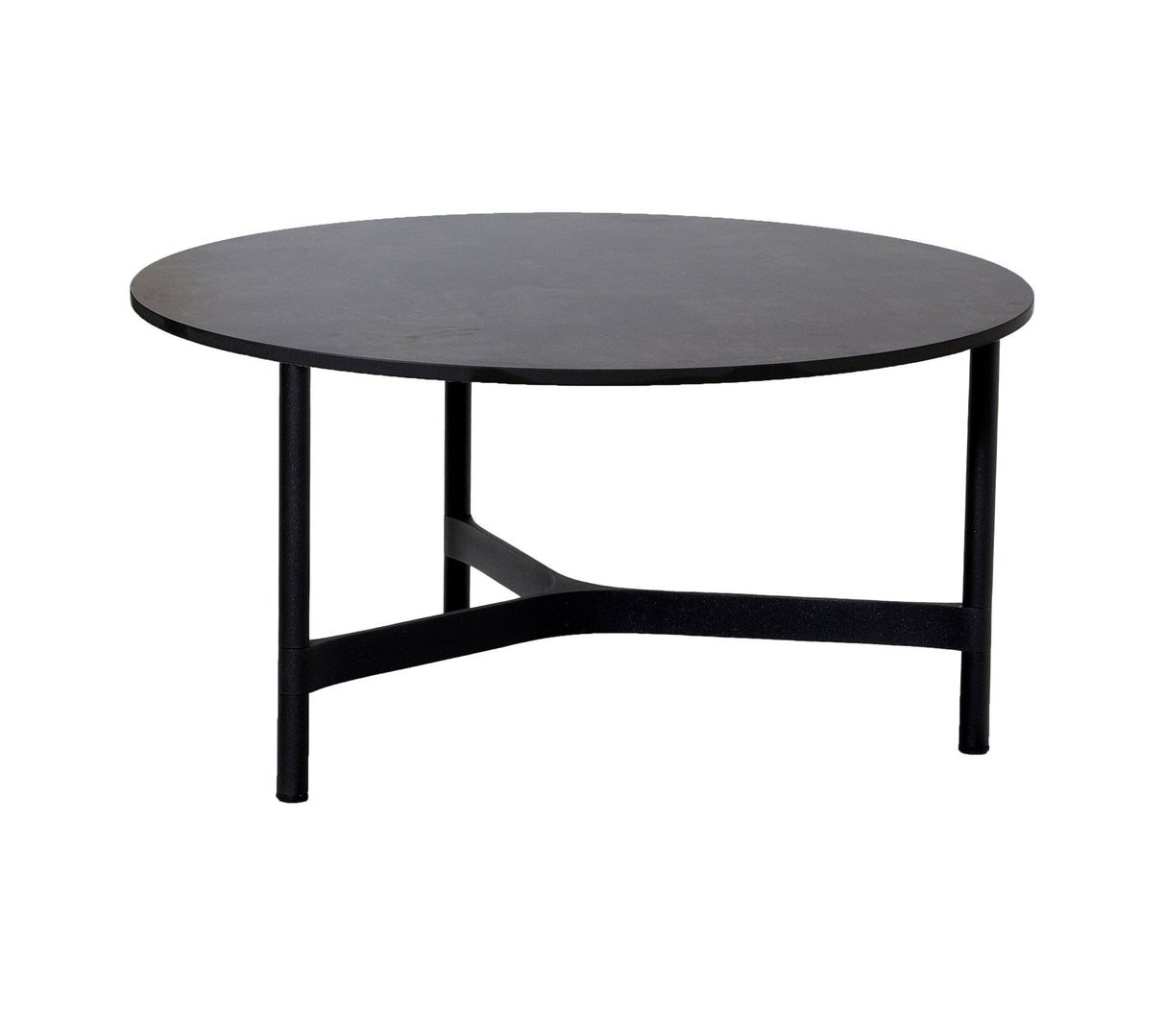 Cane-line Twist Coffee Piètement pour Table basse Large Ø 90cm H:44cm, plateau en sus (5012) Lava grey (Aluminium)