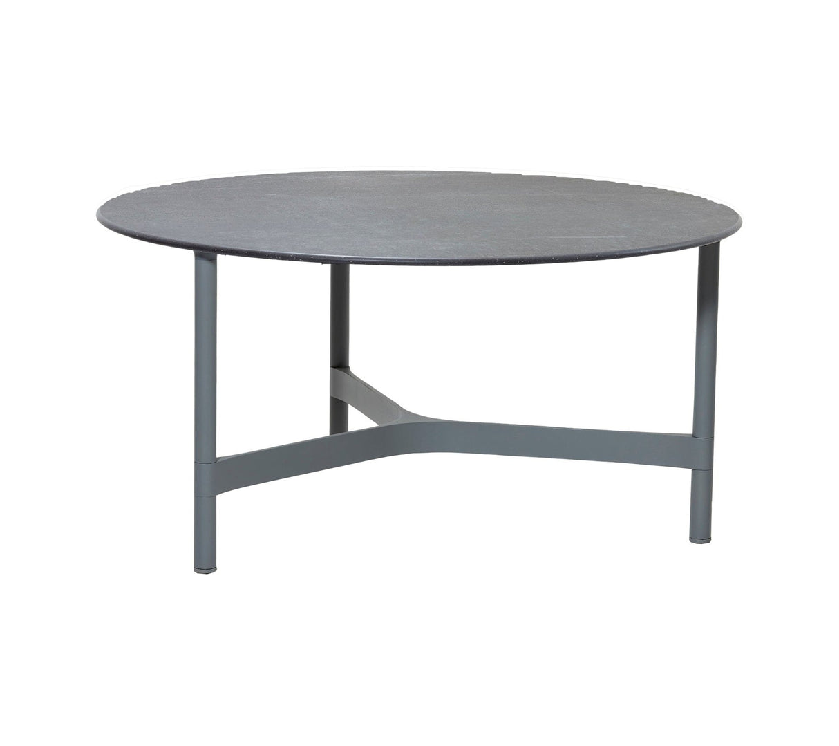 Cane-line Twist Coffee Piètement pour Table basse Large Ø 90cm H:44cm, plateau en sus (5012) Light grey (Aluminium)