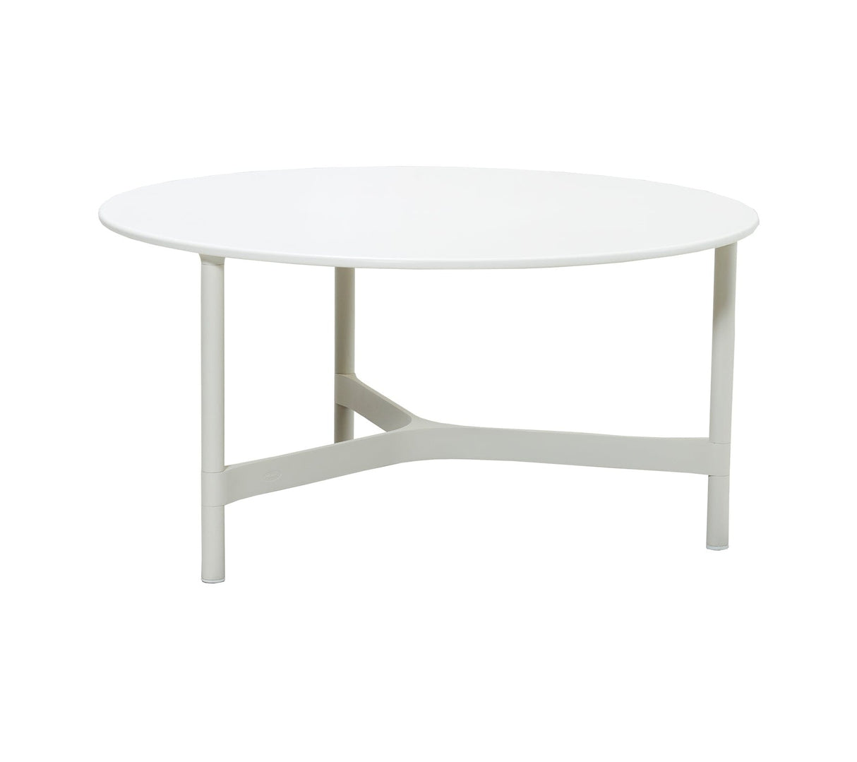 Cane-line Twist Coffee Piètement pour Table basse Large Ø 90cm H:44cm, plateau en sus (5012) White (Aluminium)