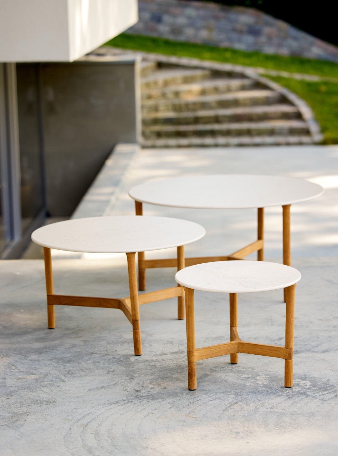 Cane-line Twist Coffee Piètement teak pour Table basse Ø 70cm H:41cm, plateau en sus (5011T)