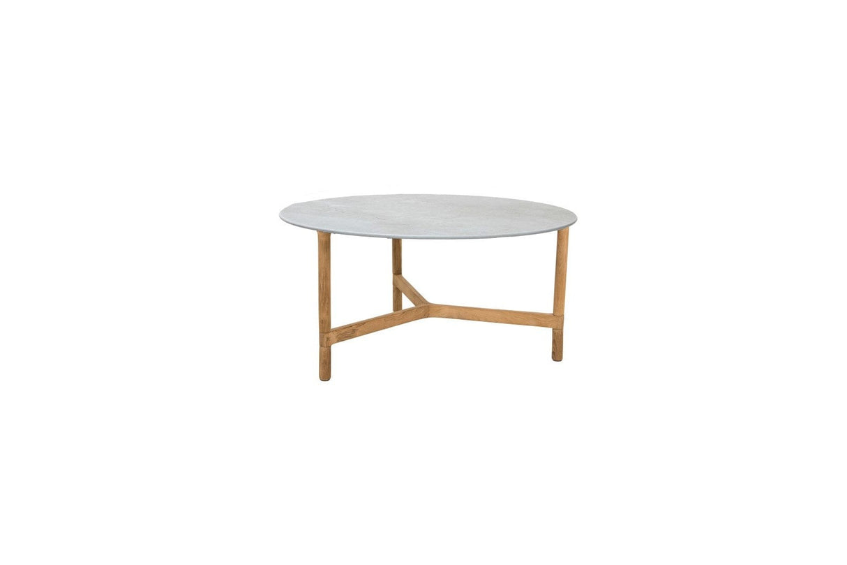 Cane-line Twist Coffee Piètement teak pour Table basse Ø 90cm H:44cm, plateau en sus (5012T)