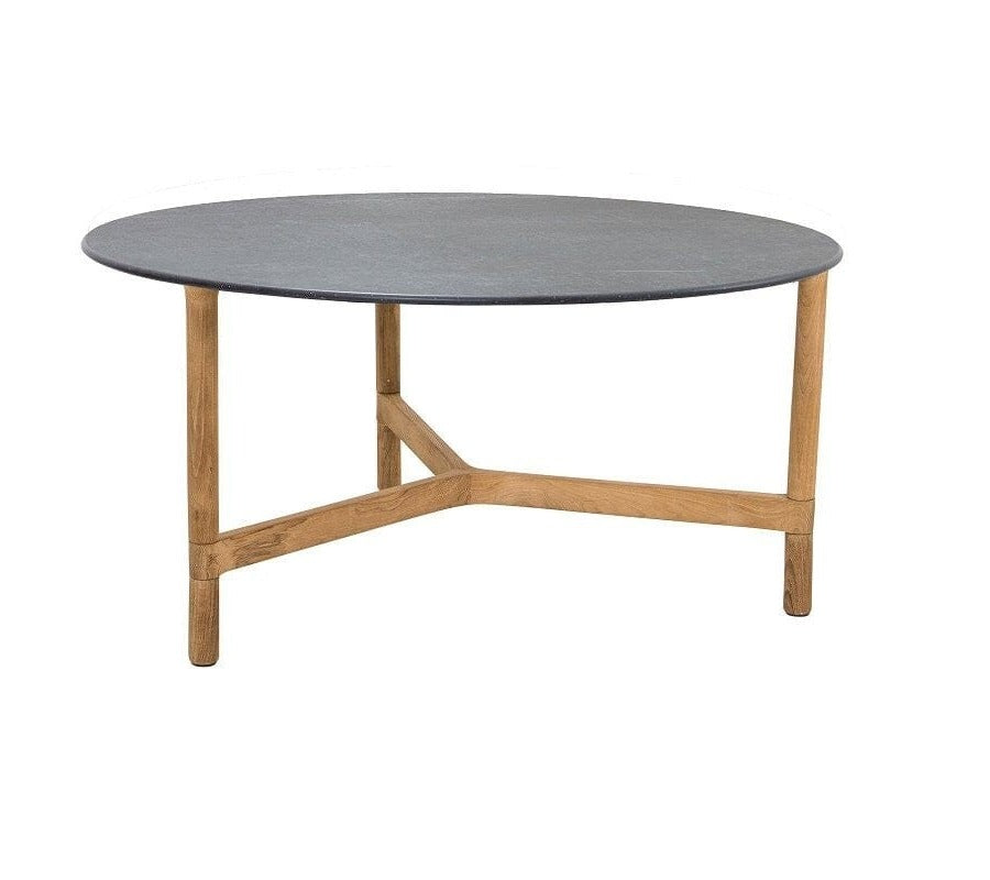 Cane-line Twist Coffee Piètement teak pour Table basse Ø 90cm H:44cm, plateau en sus (5012T)