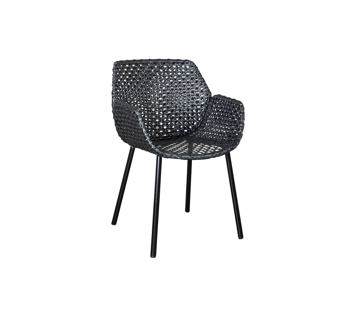 Cane-line Vibe Fauteuil repas (5406), coussin en sus Black (noir)/Anthracite (Résine tressée Cane-Line Weave)