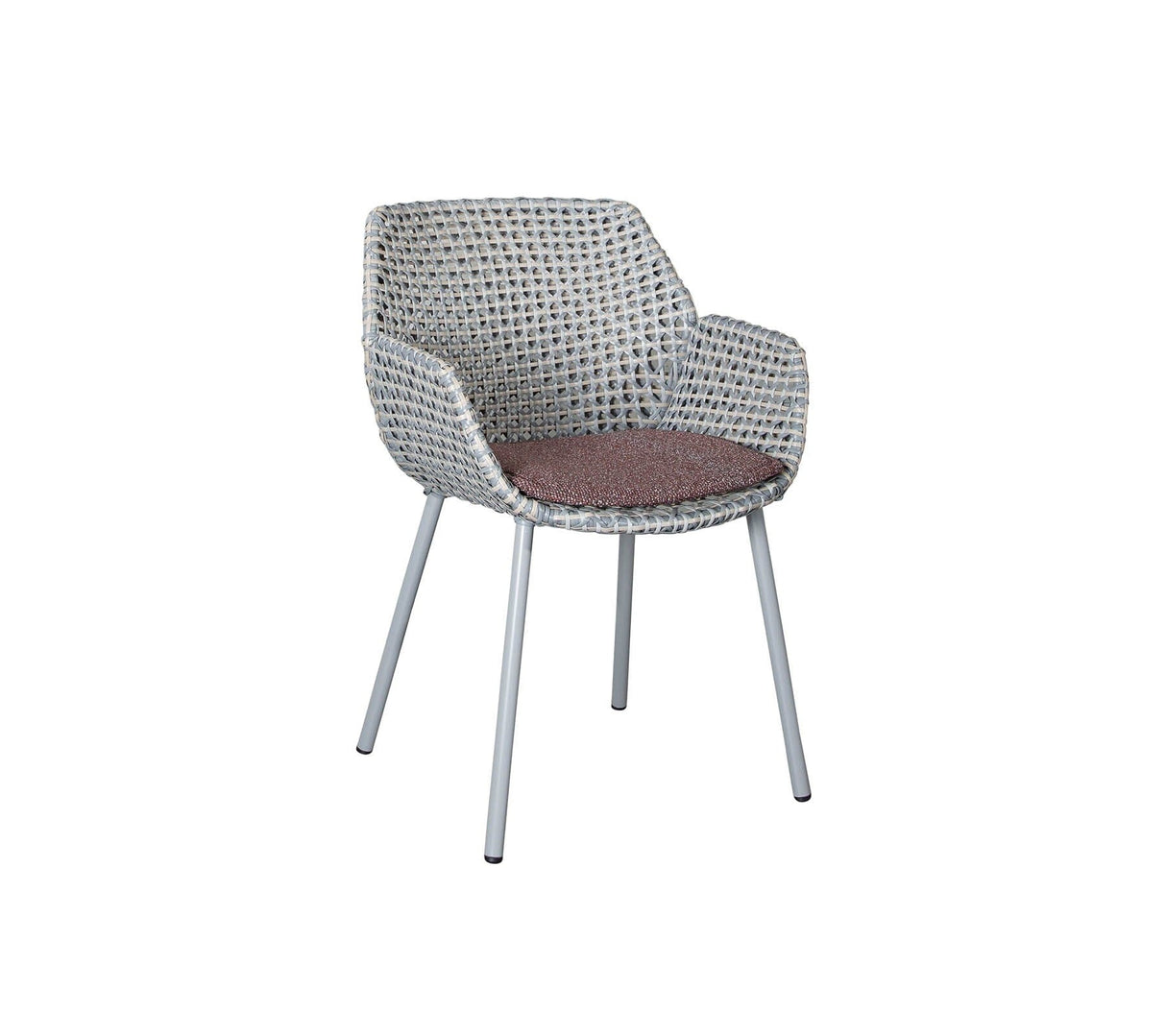 Cane-line Vibe Fauteuil repas (5406), coussin en sus Light grey/Grey/Taupe (Résine tressée, Cane-line Weave)