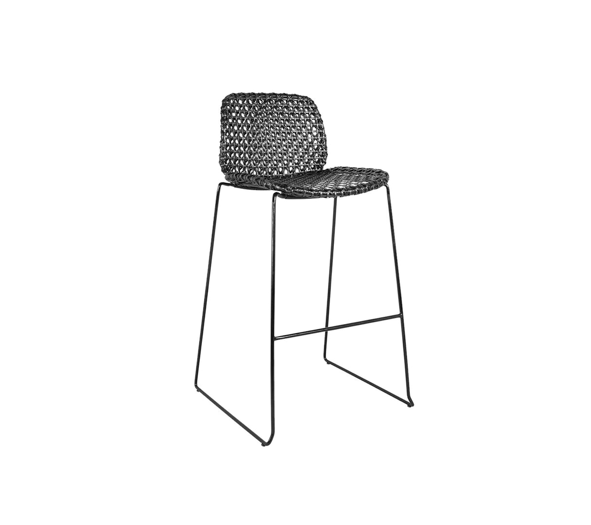 Cane-line Vibe Tabouret de bar (54106) Black (noir)/Anthracite (Résine tressée, Cane-line Weave)
