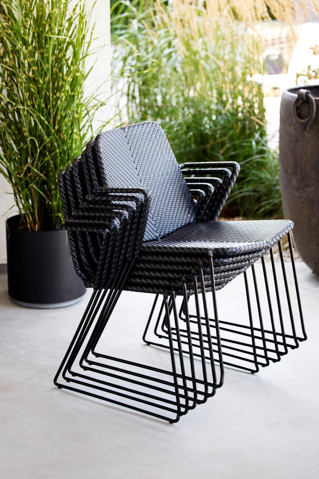 Cane-line Vision Fauteuil repas empilable (5403), coussin en sus