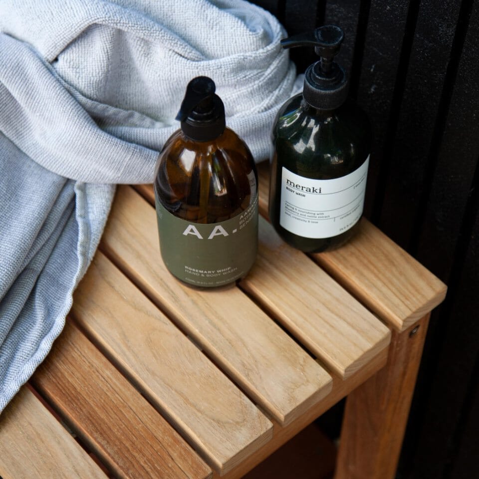 Cinas Vega Tabouret Teck 55x40cm