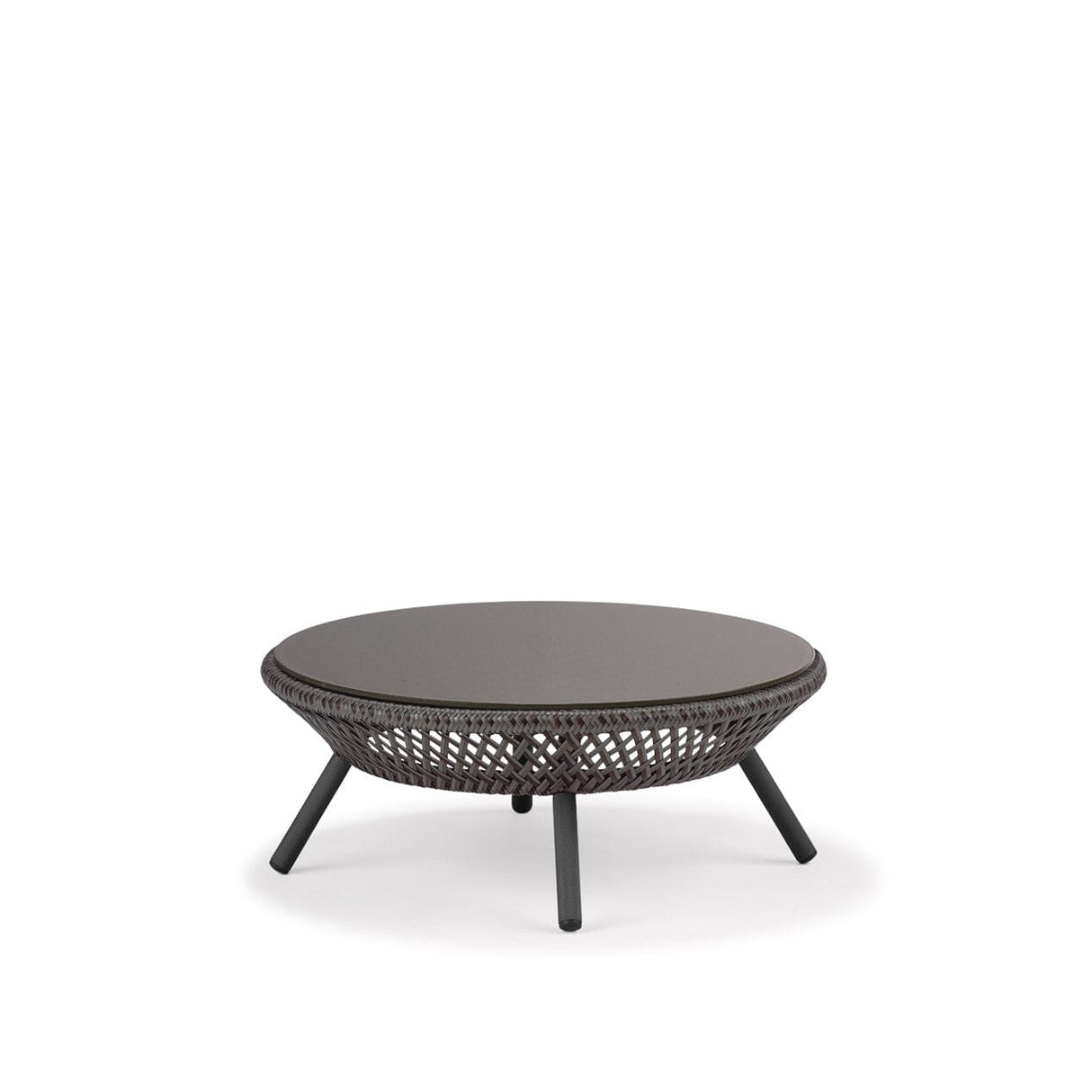 Dedon Ahnda Coffee Table avec plateau en verre Graphite 108- Vulcano