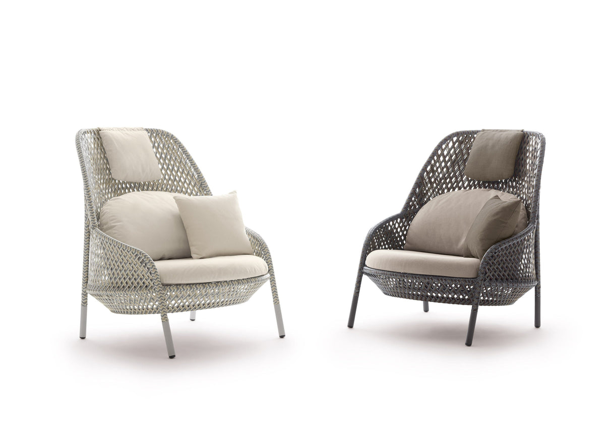 Dedon Ahnda Wing chair, coussins en sus