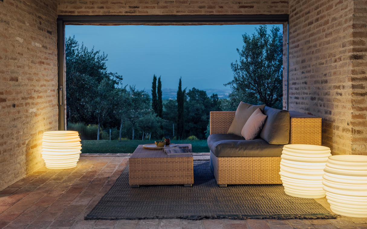 Dedon BABYLON Stool PE Tabouret et lampe sans fil