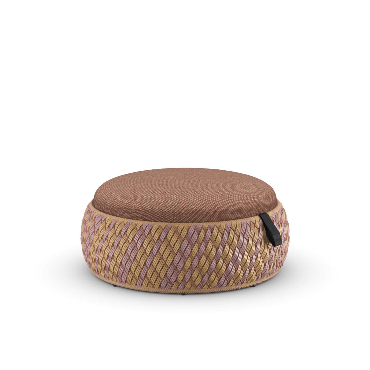 Dedon Dala Base Stool Ø89cm, H: 31cm, coussin en sus Cuba 166