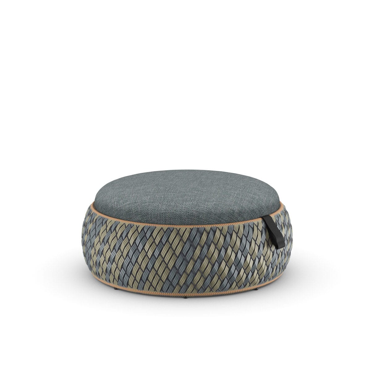 Dedon Dala Base Stool Ø89cm, H: 31cm, coussin en sus Ubud 165