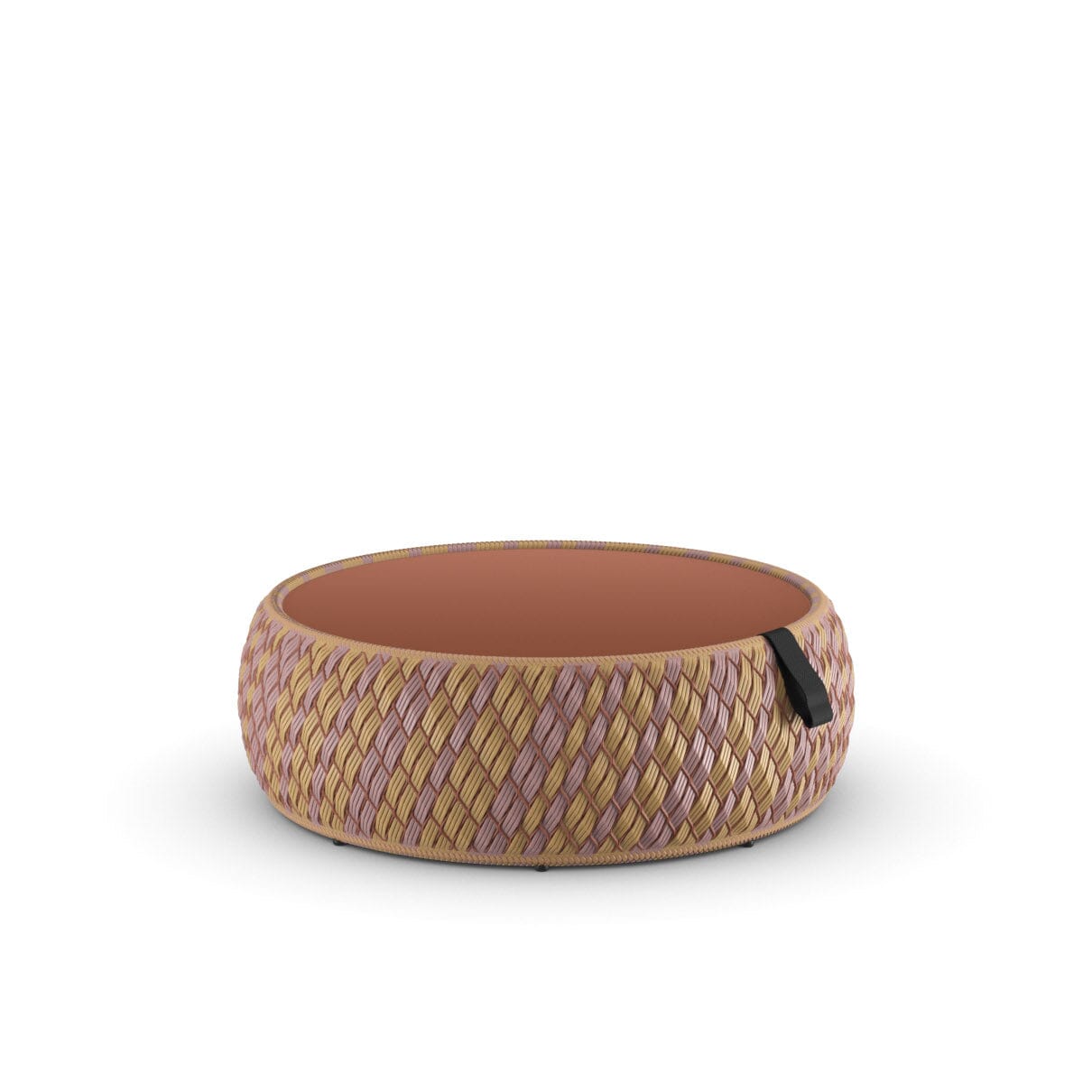 Dedon Dala Set Coffee Table Ø89cm, H: 31cm, avec plateau en verre Cuba 166