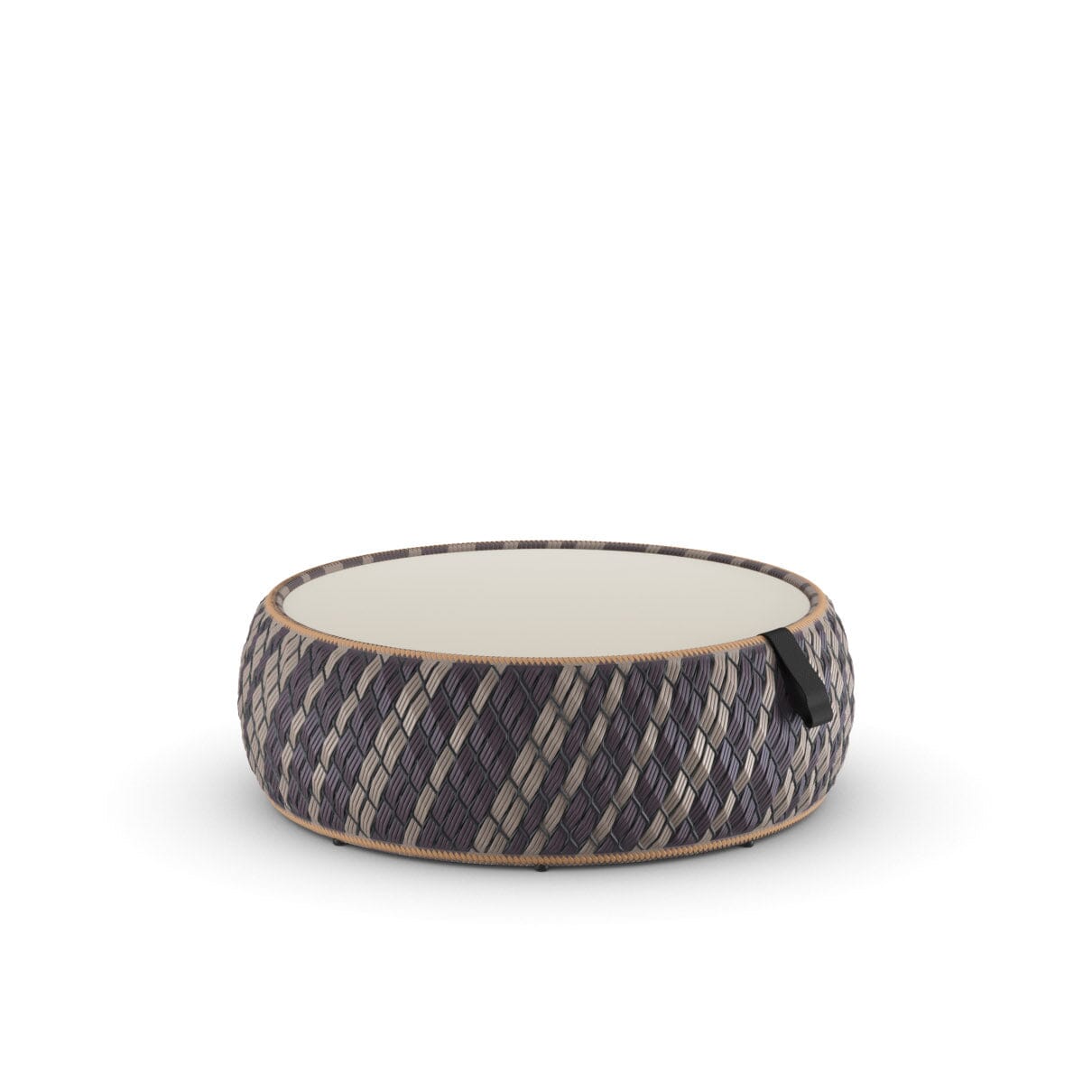 Dedon Dala Set Coffee Table Ø89cm, H: 31cm, avec plateau en verre Rioja 164