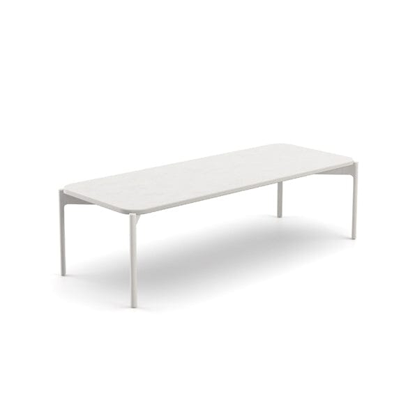 Dedon Izon Set Coffee Table 130x50cm, avec plateau mineral composite Talc Talc 343