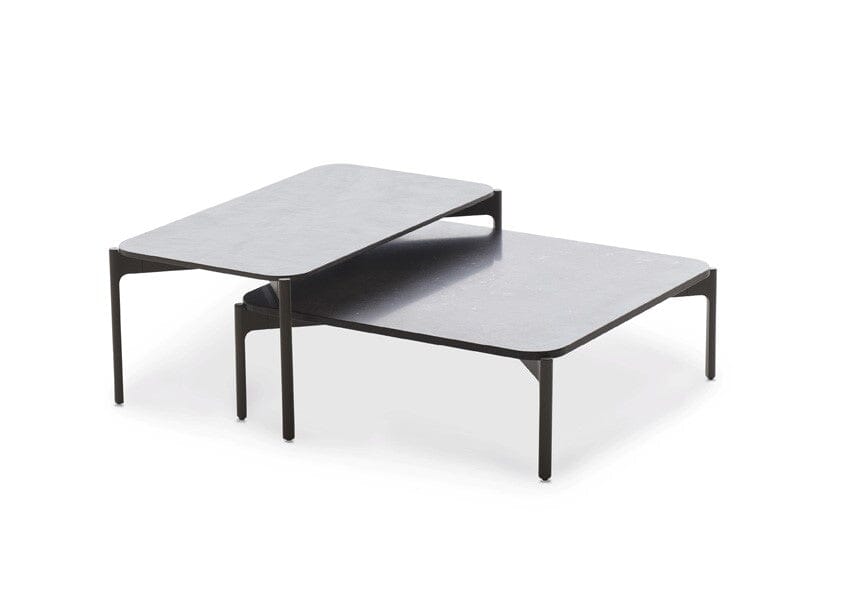 Dedon Izon Set Coffee Table 80x80cm, avec plateau HPL Black Pepper