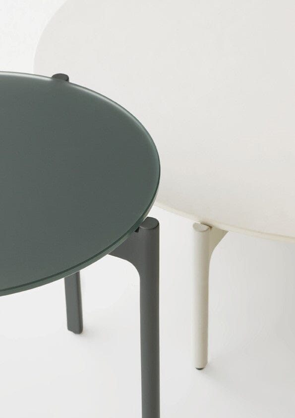 Dedon Izon Set Coffee Table Ø111cm, avec plateau mineral composite Lava