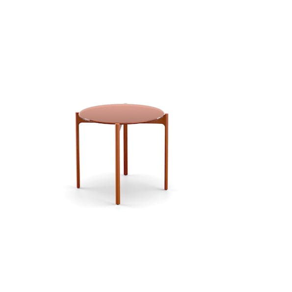 Dedon Izon Set Side Table / Table d'appoint Ø54,5cm, avec glass plateau en Terracotta Terracotta 084