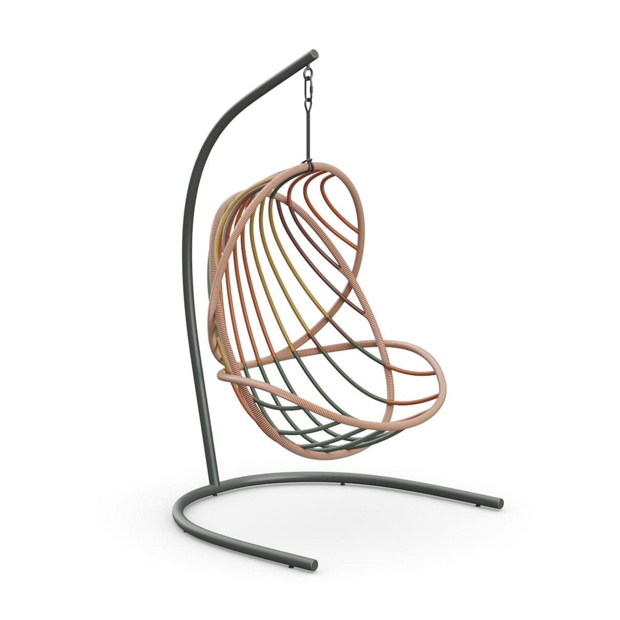 Dedon Kida Set Hanging Lounge chair avec Base, coussin en sus