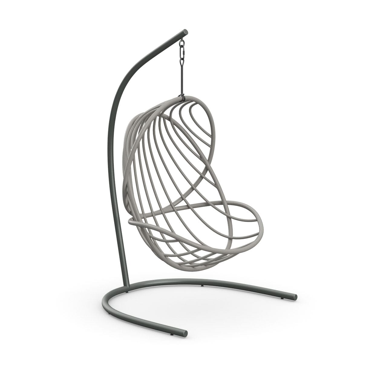 Dedon Kida Set Hanging Lounge chair avec Base, coussin en sus